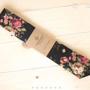 Farney limited edition  black linen floral tie